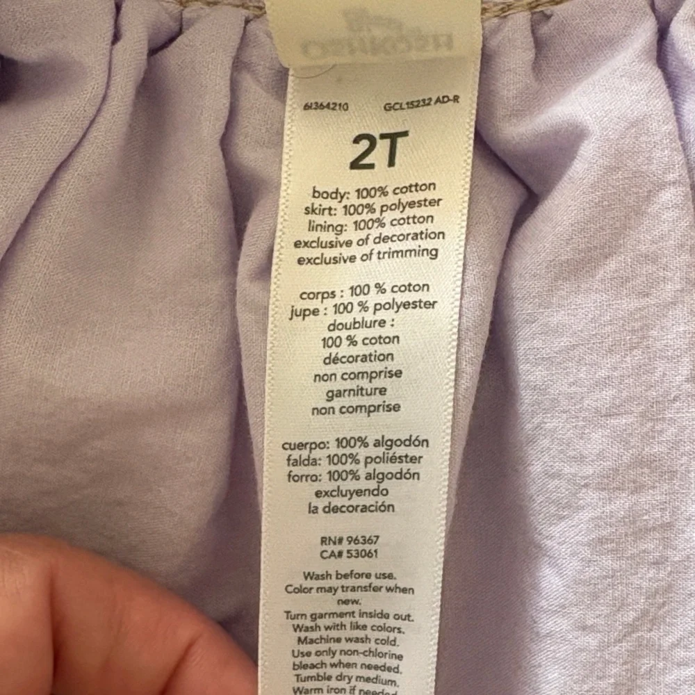 OshKosh B’gosh Denim and Lavender Unison Tulle Kids Dress Gently Loved 2t